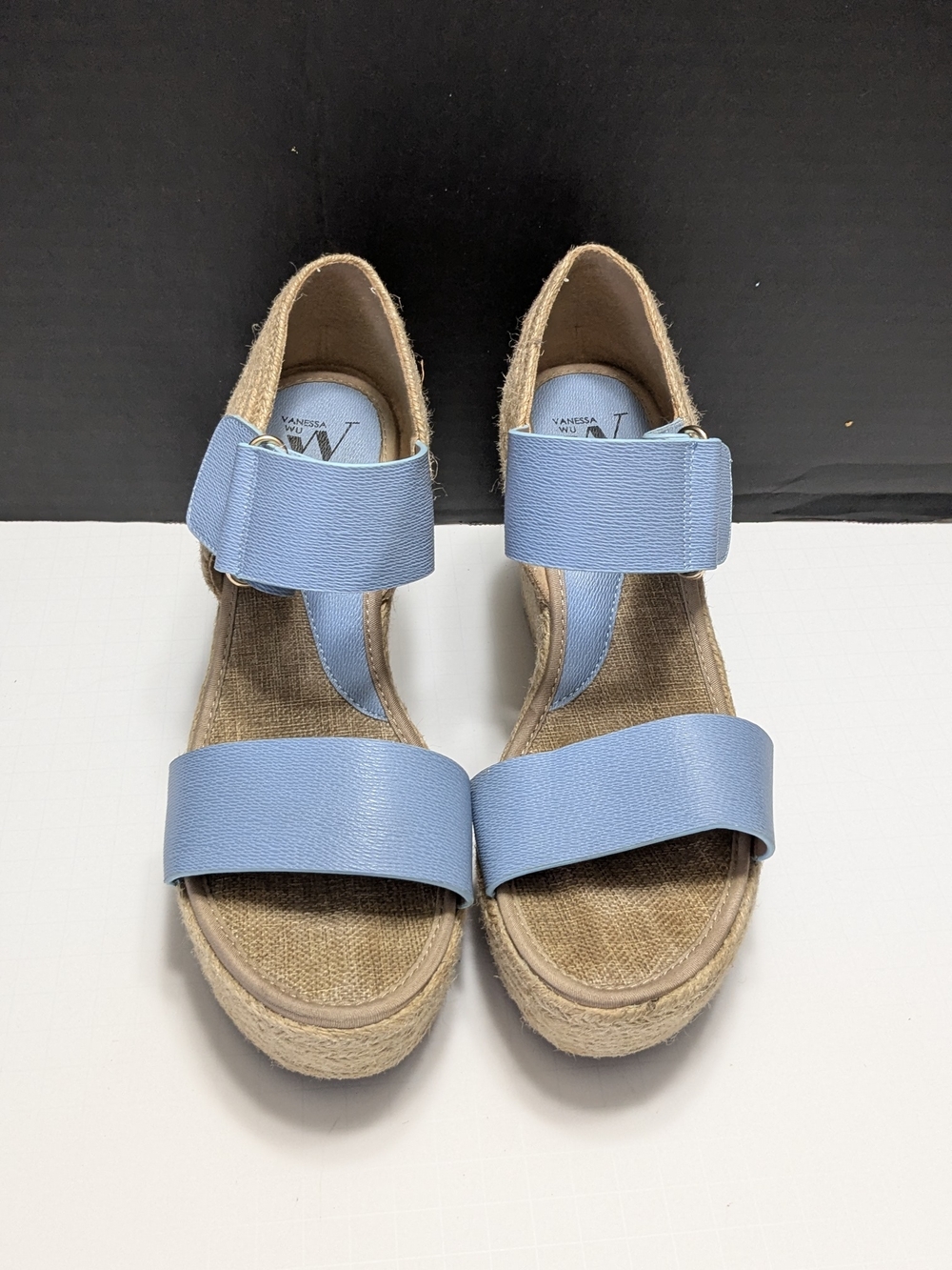 Light Blue Vanessa Wu Espadrille Platform Sandals